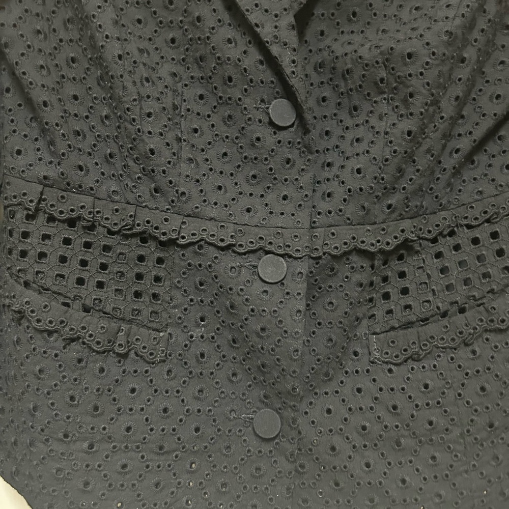 CAbi Black Eyelet Blazer - Picture 3 of 7